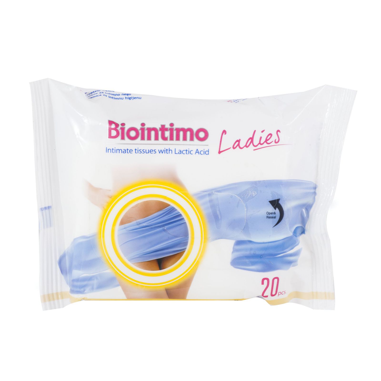 BioIntimo - chusteczki nawilżane z kwasem mlekowym 20 szt BioIntimo Corporation