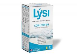 Olej rybny Lysi - Kapsułki oleju z wątroby dorsza 80 cps - Olej z wątroby dorsza w kapsułkach 500 mg, suplement diety, jest wytwarzany z czystego oleju z wątroby dorsza.