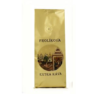 Frolík's Extra Coffee 1000g mielona - 100% Arabika z Ameryki Środkowej i Azji. Jan Frolík - Pražírna kávy